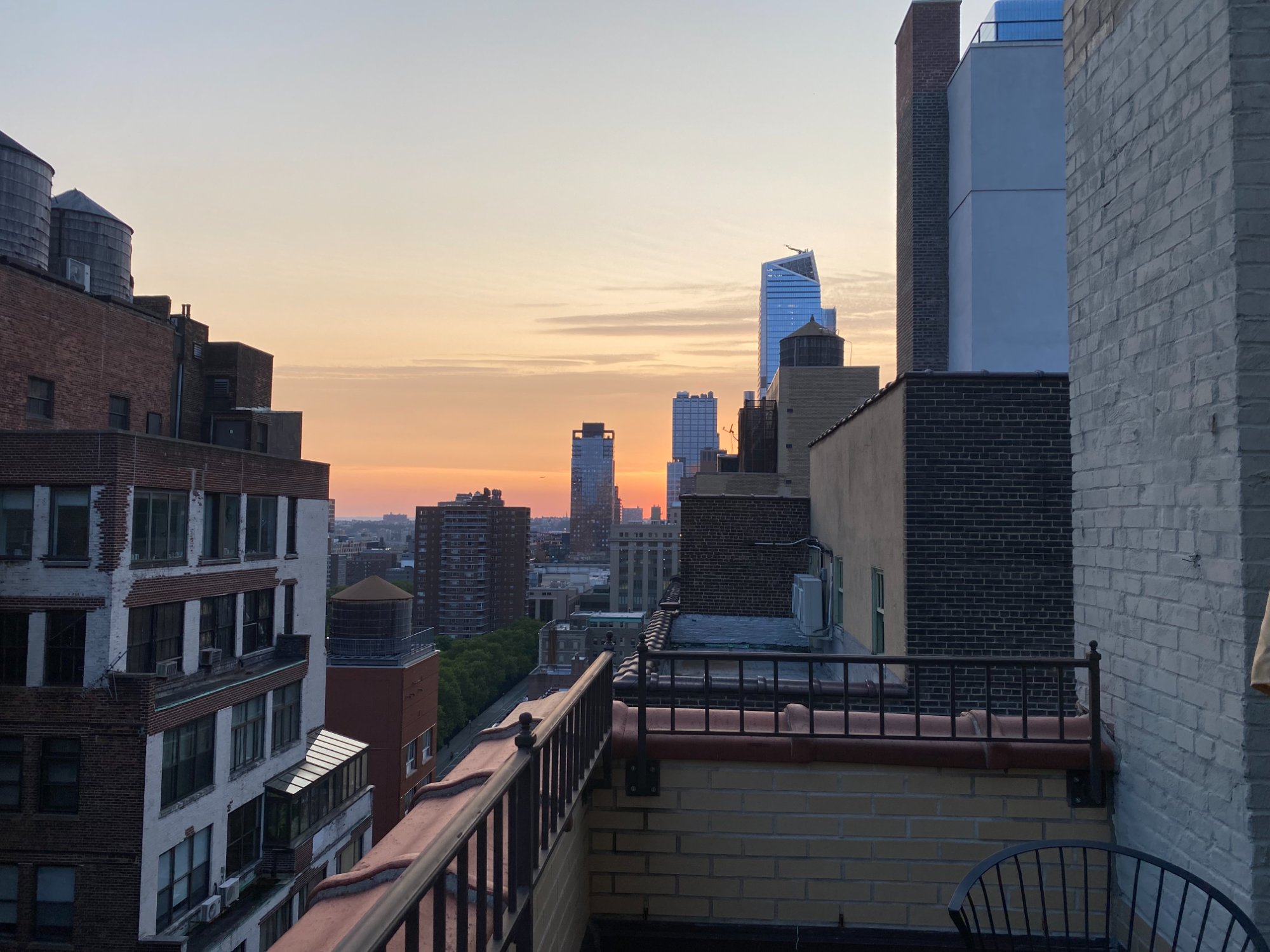 Roof deck sunset