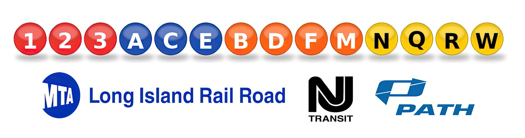 Nearby subway lines and transit options